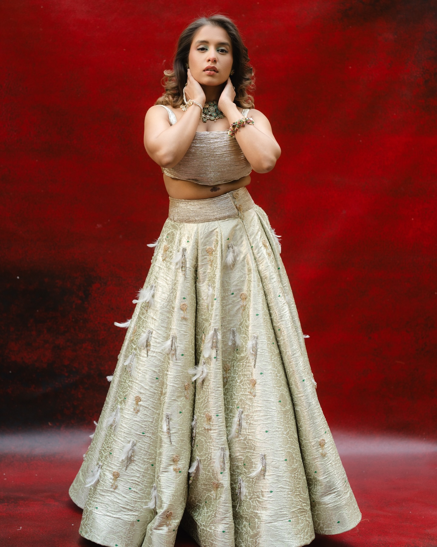 Aishwarya Majmudar in a candid portrait reflecting her artistic persona